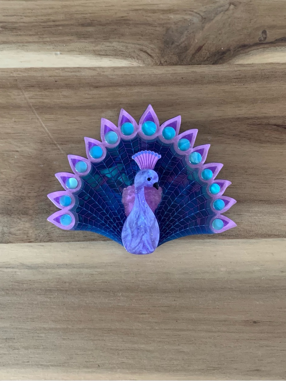 Erstwilder Penelope Peacock Brooch bird Pin NWOT